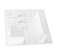 TIKODIDA Organisateur Mural pour Panneau Perforé sans Perçage Grand Modèle Blanc en Plastique Kit de Rangement Polyvalent pour Porte Arrière Bureau Cuisine Support Adhésif Robuste pour