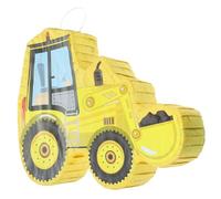 TIKODIDA Piñata Excavatrice Jaune en Papier Faite la Main Accessoire de Jeu Décoratif pour Fête D’anniversaire Décoration de Fête Chantier Présent D’anniversaire Garçon et Filles Garçon