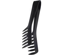 TIKODIDA Pince à Pâtes en Acier Inoxydable 1.0Mm Noir Mat Peigne, Ustensile la Cuisine Robuste pour Buffet et Barbecue, Usage Professionnel Extérieur et Nettoyage Facile