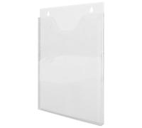 TIKODIDA Porte-Brochures Mural en Acrylique Transparent Support Porte-Documents A4 Vertical Blanc Présentoir à Brochures Professionnel pour Bureau et Points de Vente