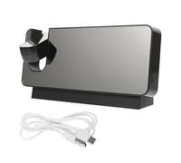 TIKODIDA Réveil Électronique à Projection LED Grand Écran Silencieux Alimentation USB Affichage Numérique Nuit Couleur Noire Réveil Élève et Dortoir Horloge Domestique