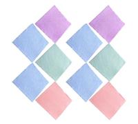 TIKODIDA Serviettes Démaquillantes Microfibre 10 Unités Carrées 25X25 CM pour Peaux Sensibles Nettoyage Visage Doux Polaire Couleurs Variées Couleur Aléatoire