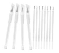 TIKODIDA Stylo à Sourcils Imperméable Blanc, Lot de 12 Set de Pièces, Stylo de Cartographie Précis pour Maquillage Professionnel, Outil de Tracé pour Microblading et Tatouage, Usage Salon