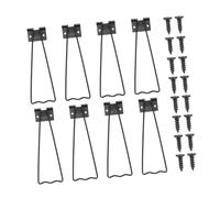 TIKODIDA Support Arrière de Chevalet en Fer Noir Grand Format 8 Supports et 16 Vis, Socle Stable Triangulaire pour Cadres Photo, Accessoires pour Affichage Mural et Décoration Intérieure