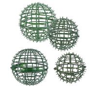 TIKODIDA Support Décoratif pour Compositions de Fleurs Présentoir à Fleurs en Plastique Vert 4 Pièces pour Décoration Mariage et Fêtes, Étagère à Balles de Gazon Résistante et Esthétique