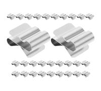TIKODIDA Système de Gestion des Câbles Photovoltaïques Clips en Acier Inoxydable, 30 Pièces Métalliques, Fixation pour Cadre Panneau Solaire, Accessoires pour Organisation Câblage