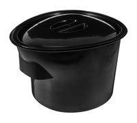 TIKODIDA Urinoir Portable Noir Couvercle en Plastique Solide Seau de Toilette pour Soins aux Patients Alités Usage Domestique Hygiénique Facile à Nettoyer