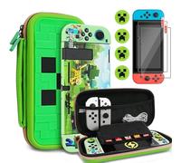 TIKOdirect Carrying Case Accessories for Switch,Portable Travel Case with Soft Protective Case, Screen Protectors and Thumb Grip caps, Green
