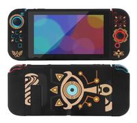 TIKOdirect Coque de Protection pour Switch, Coque de Protection intégrale Souple avec Joli Motif Cool, Dos en Silicone Fin résistant aux Chocs et Coque antidérapante pour Switch, œil Noir