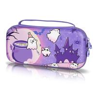 TIKOdirect Étui de transport pour Nintendo Switch et OLED, joli sac de voyage portable avec 12 emplacements pour cartes de jeu, sac de rangement intérieur pour console Nintendo Switch Joy-Con et