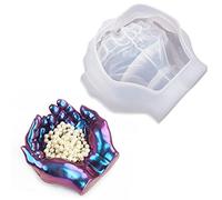 TikooTik Moule à Cendrier pour Résine Moule en Silicone pour Cendrier en Forme de Main Moules en Résine Époxy Esthétique pour Cendrier DIY, Boîte de Rangement de Bijoux, Bougeoir (Hand Ashtray Mold)