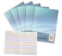 Tikplus Lot de 5 cahiers de vocabulaire anglais - Format A5 - 2 colonnes - 80 g/m² - Linéature 54 - 16 feuilles de vocabulaire - Avec ligne de division - Pour étudiants, apprendre à pratiquer