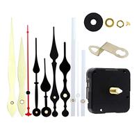 TIKROUND 12888 Kit de réparation de mécanisme d'horloge murale à quartz à monter soi-même Mouvement silencieux 13 mm Épaisseur maximale du cadran 23 mm Longueur totale de la tige (Aiguille blanche)