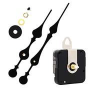 TIKROUND Mécanisme de Mouvement d'horloge Murale à Quartz à Faire soi-même, pièces de Rechange, Convient aux Cadrans jusqu'à 40 cm de diamètre (Aiguilles Noires)