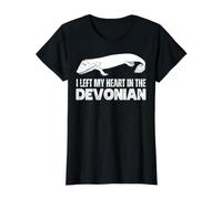 Tiktaalik J'Ai laissé Mon cœur dans la Science de l'évolution du Dévonien T-Shirt Graphique avec Valeur, Femme, Noir, S