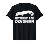 Tiktaalik J'Ai laissé Mon cœur dans la Science de l'évolution du Dévonien T-Shirt Graphique avec Valeur, Homme, Noir, L