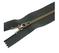 TikTako 3pcs 10/13/15/18cm en laiton Fermeture éclair en métal de cuivre Close-End Verrouillage automatique tirettes, armée verte, 4 #, 13cm