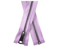 TikTako 5# Métal Fermeture éclair coloré Open-End Fermeture à glissière de verrouillage automatique Fermeture à glissière pour coudre, Mauve, 80cm