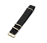TikTako Bandes OTAN Montre Montre bracelet en toile avec boucle dorée, type 3, 18mm