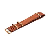 TikTako Bandes OTAN Montre Montre bracelet en toile avec boucle dorée, type 6, 20mm