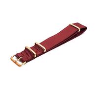 TikTako Bandes OTAN Montre Montre bracelet en toile avec boucle dorée, type 8, 18mm