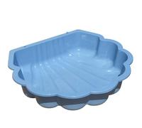Bac à sable et à eau en forme de coquillage, pataugeoire pour enfants et animaux, 86 cm, durable, sûr et simple, bac à sable sans couvercle, 1 pièce, bleu pastel
