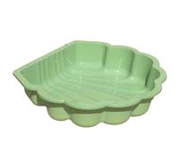 Bac à sable et à eau en forme de coquillage, pataugeoire pour enfants et animaux, 86 cm, durable, sûr et simple, bac à sable sans couvercle, 1 pièce, vert pastel