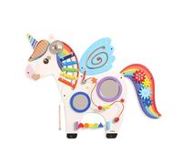 TikTakToo Jeu d'activités murales Licorne Montessori Tableau mural en bois, V44654FSC