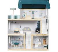 Tiktaktoo - Maison de poupée XXL - Maison de rêve en bois avec accessoires - 17 pièces - Pour enfants - 62 x 26,5 x 77 cm