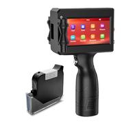 TIKTONER 127T2 Imprimante à jet d'encre portable de 2,5 cm, écran LED de 11,9 cm, cartouche d'encre à séchage rapide, machine de codage à jet d'encre pour code QR, date, logo, étiquette, code-barres