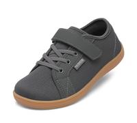 TIKVAW Little/Big Chaussures pieds nus respirantes pour enfant garçon et fille Chaussures légères et larges pour l'intérieur et l'extérieur, gris/marron, 30 EU Large