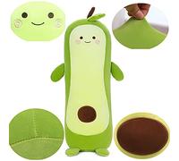 Tikwisdom Avocat, Poire Crocodile, Peluche Simulation Vert, Poupée Oreiller de Couchage, Coussin Jouet (Clause Longue 110 cm)