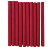 Tikwisdom Lot de 10 bâtons de cire à cacheter vintage pour pistolet à colle - Dans une variété de couleurs Rouge chinois.