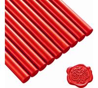 Tikwisdom Lot de 10 bâtons de cire vintage pour pistolet à colle - Plusieurs couleurs (rouge)