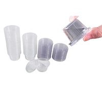 Tikwisdom Lot de 100 gobelets avec couvercle, gobelets à épices Jello Shot Soufflé Partie Gobelets d'échantillon (2 oz)