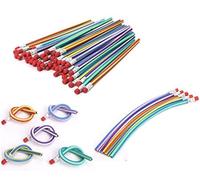 Tikwisdom Lot de 25 crayons de couleur incurvés, doux et flexibles, crayons magiques pour enfants, école, cadeau pour enfants