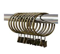 Tikwisdom Lot de 30 anneaux en métal bronze pour travaux manuels et clips amovibles (55 mm)