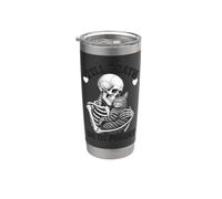 Til Death Do Us Part Skeleton Hugging Cat Halloween Costumes Gobelet isotherme en acier inoxydable double paroi