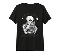 Til Death Do Us Part Skeleton Hugging Cat Halloween Costumes T-Shirt Haut de Gamme