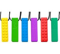 Tilcare Chew Chew Collier à Macher - Meilleurs collier à macher pour les enfants autistes - colliers à mâcher en silicone durables et solides - Pendentif à mâcher pour garçons et filles