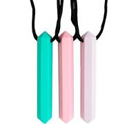 Tilcare Chew Chew Collier à Macher - Meilleurs collier à macher pour les enfants autistes - colliers à mâcher en silicone durables et solides - Pendentif à mâcher pour garçons et filles