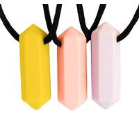 Tilcare Chew Chew Collier à Macher - Meilleurs collier à macher pour les enfants autistes - colliers à mâcher en silicone durables et solides - Pendentif à mâcher pour garçons et filles