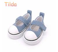 Tilda - baskets en toile de 5.5cm pour poupées Paola Reina Minifee Corolle, chaussures de sport à échelle 1/4 pour jouets de poupée en peluche et articulée beige