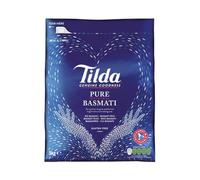 Tilda Pure Riz Basmati original 2 x 5 kg - Riz à grains longs de qualité supérieure provenant des coups de l'Himalaya, parfait pour les plats orientaux et les accompagnements avec autocollants Kajal