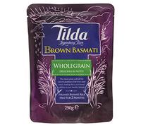 Tilda Riz Basmati Brun à Grains Entiers Cuit à la Vapeur 250 g - Pack de 6
