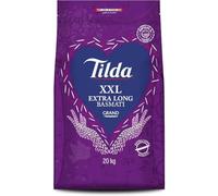 Tilda - Riz Basmati de haute qualité, 20 kg, idéal pour Biryani et Polo, parfait avec des grains himalayens, emballage individuel pour occasions spéciales avec autocollants
