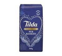 TILDA - Riz Basmati Pur, Grain Long Léger et Savoureux pour Repas Aériens, 500g - Lot de 4