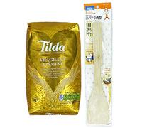 TILDA Riz Parfumé au Jasmin qualité AAA + Spatule en bambou offerte - Marque TILDA - Sac de 1KG - Sans gluten (Lot de 3 sacs de 1KG / 3KG)