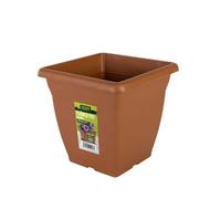 Tildenet Growers Choice FPSQ26-T Pot de Fleurs carré en Terre Cuite Capacité 9 l 100% Plastique recyclé 25,5 cm