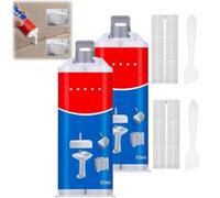 Tile and Ceramic Glaze Repair Paste,Ceramic Tile Repair Filler to Fix Tile Chips and Cracks,Cracked and Chipped Ceramic Tiles Repair Agent,Tile Grout Repair Kit,Porcelain Sink Repair Kit (2)